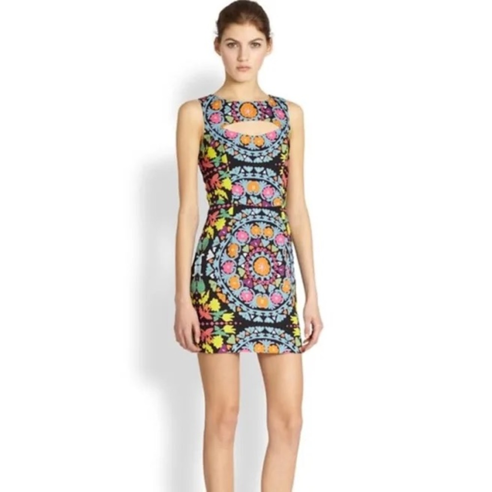 Mara Hoffman Suzani Neon Geo Print Mini Dress